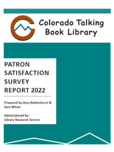 Thumbnail of 2022 patron satisfactory report cover