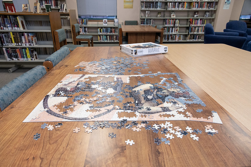 54622854706_5ccc79fb46_c A puzzle in a prison library.